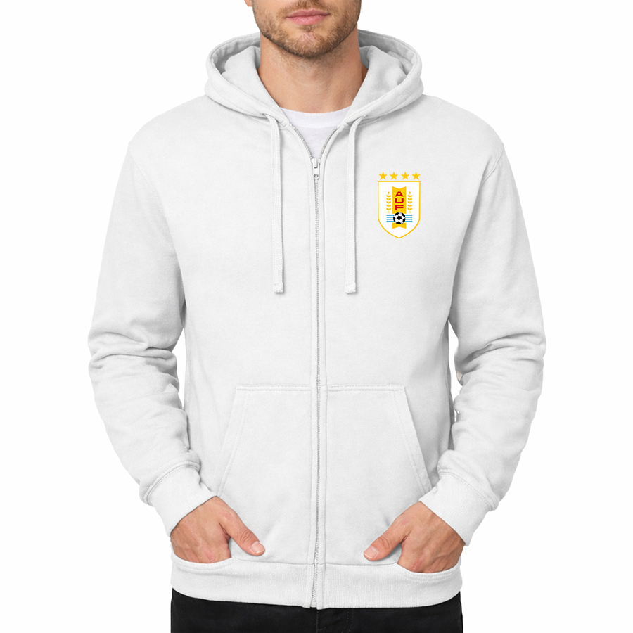 Men's Uruguay National Soccer Team Zipper Hoodie
