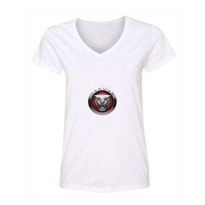 Women's Jaguar Motorsport Car V-Neck T-Shirt