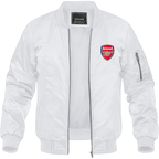 Men's Arsenal Soccer Lightweight Bomber Jacket Windbreaker Softshell Varsity Jacket Coat