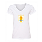 Women's Uruguay National Soccer Team V-Neck T-Shirt