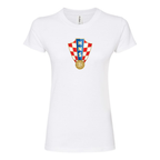 Women's Croatia National Soccer Team Round Neck T-Shirt