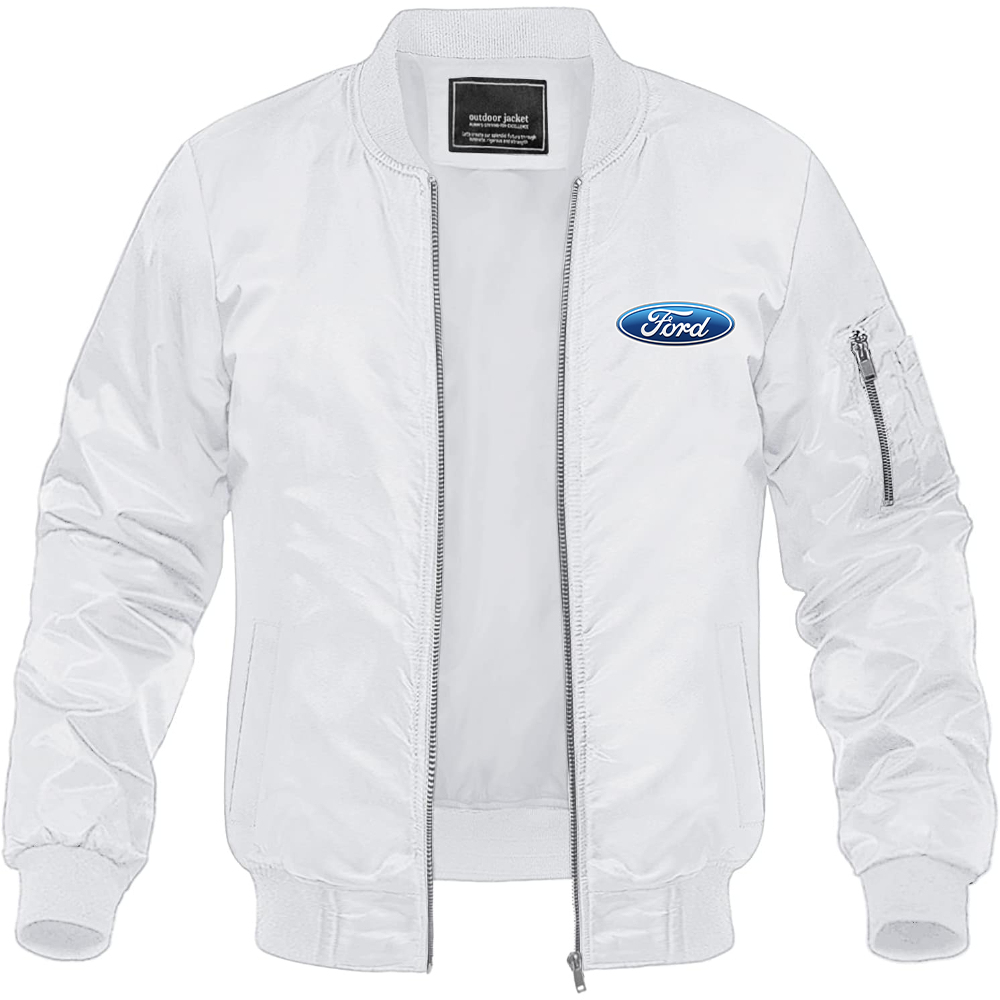 Men’s Ford Car Lightweight Bomber Jacket Windbreaker Softshell Varsity Jacket Coat