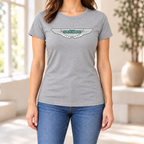 Women's Aston Martin Car Round Neck T-Shirt — Grey