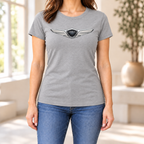 Women's Genesis Car Round Neck T-Shirt — Grey