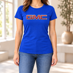Women's GMC Car Round Neck T-Shirt — Royal Blue