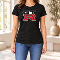 Women's GTR Car Round Neck T-Shirt — Black