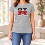 Women's GTR Car Round Neck T-Shirt — Grey