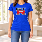 Women's GTR Car Round Neck T-Shirt — Royal Blue