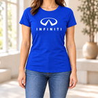 Women's Infiniti Luxury Car Round Neck T-Shirt — Royal Blue