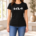 Women's Kia Car Round Neck T-Shirt — Black
