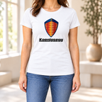 Women's Koenigsegg Car Round Neck T-Shirt — White