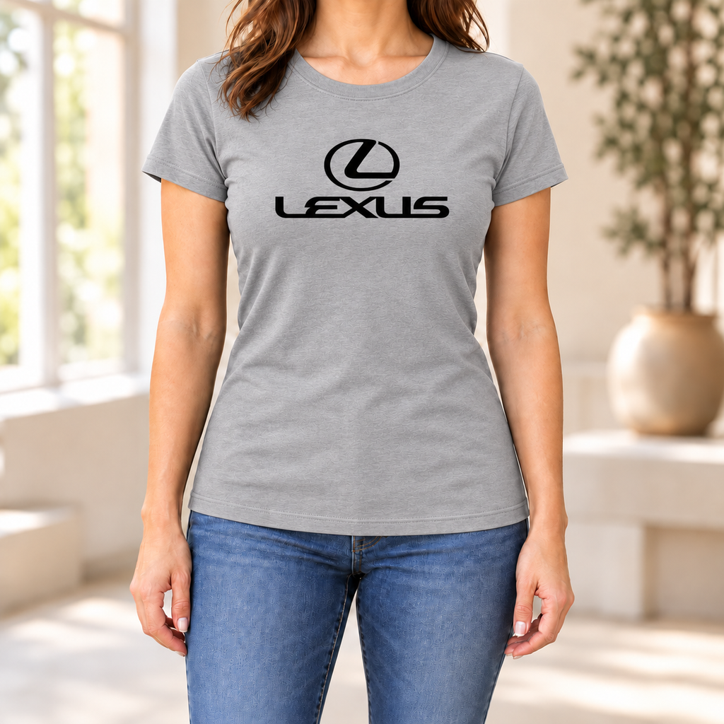 Women's Lexus Car Round Neck T-Shirt — Grey