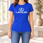 Women's Lexus Car Round Neck T-Shirt — Royal Blue