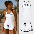 Women’s McLaren tank top and shorts set - White (left chest and left shorts leg logo)