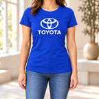 Women's Toyota Car Round Neck T-Shirt — Royal Blue