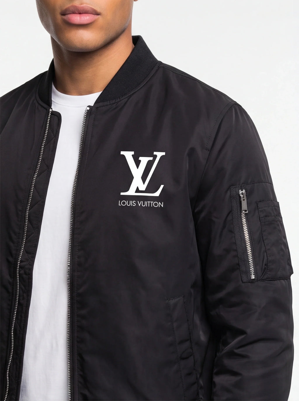 Men's Louis Vuitton Lightweight Bomber Jacket Windbreaker Softshell Varsity Jacket Coat