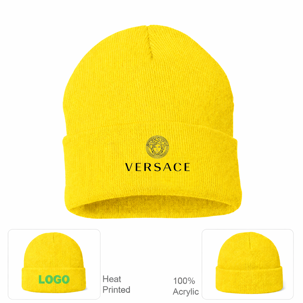 Versace Cuffed Beanie Hat