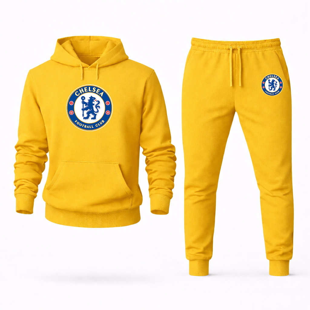 Men's Chelsea Soccer Logo Hoodie Joggers Set