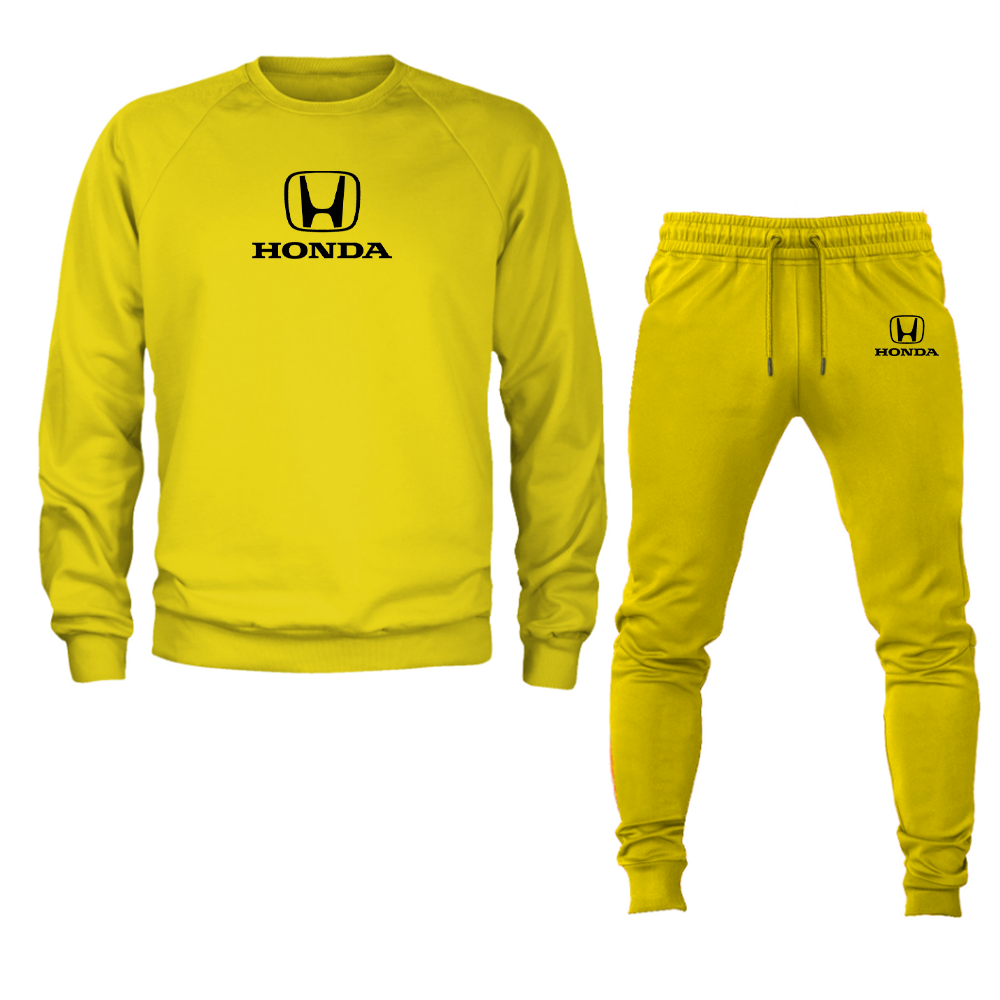 Men’s Honda Motorsport Car Crewneck Sweatshirt Joggers Suit