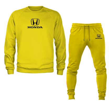 Men’s Honda Motorsport Car Crewneck Sweatshirt Joggers Suit