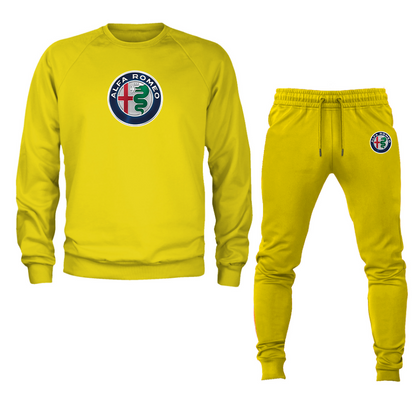 Men's Alfa Romeo Car Crewneck Sweatshirt Joggers Suit