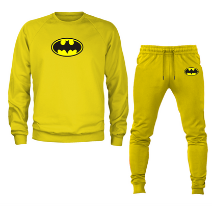 Men's DC Comics Batman Superhero Crewneck Sweatshirt Joggers Suit