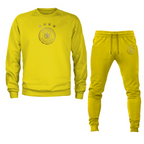 Men's Germany Soccer Logo Crewneck Sweatshirt Joggers Suit