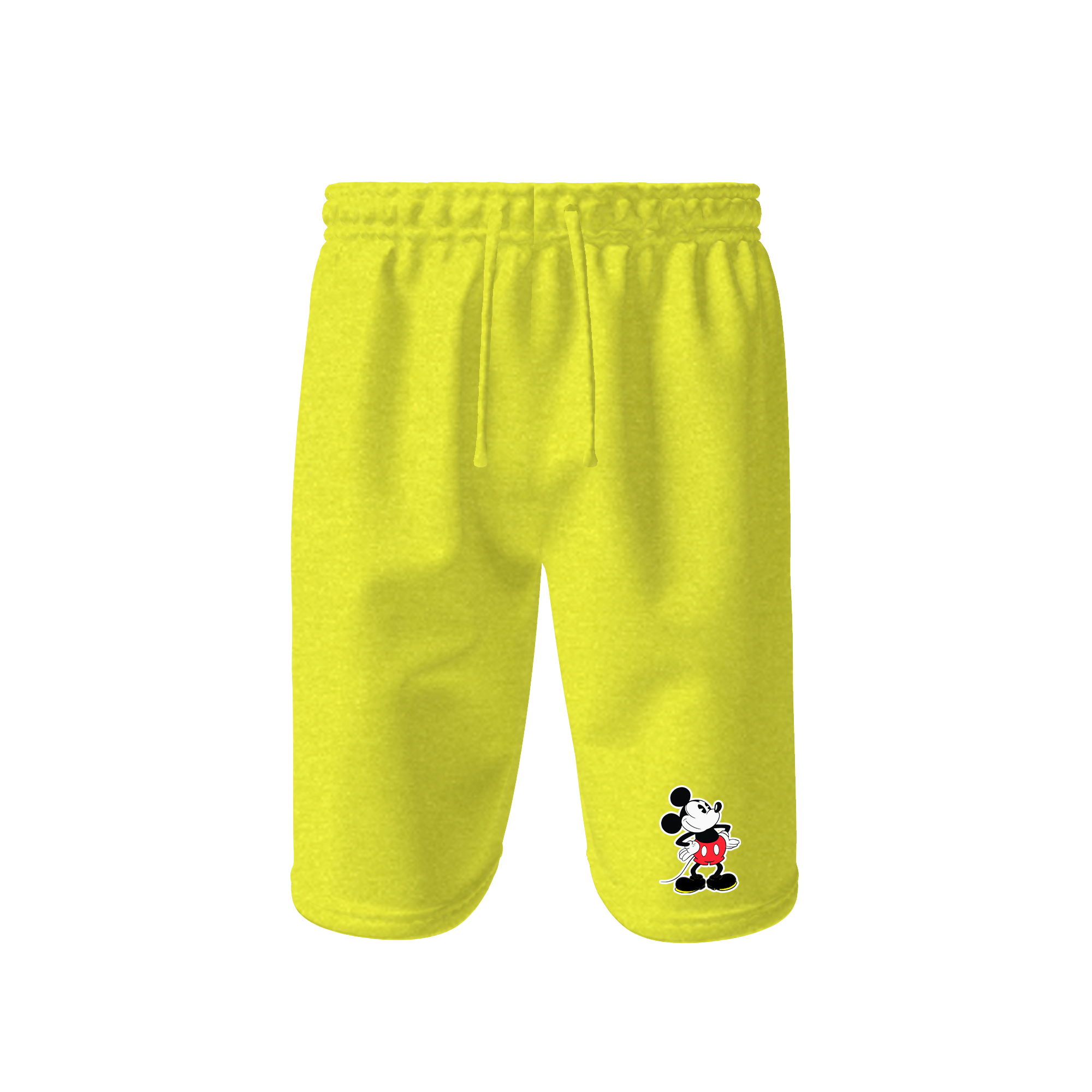 Men's Mickey Mouse Cartoon Athletic Fleece Shorts