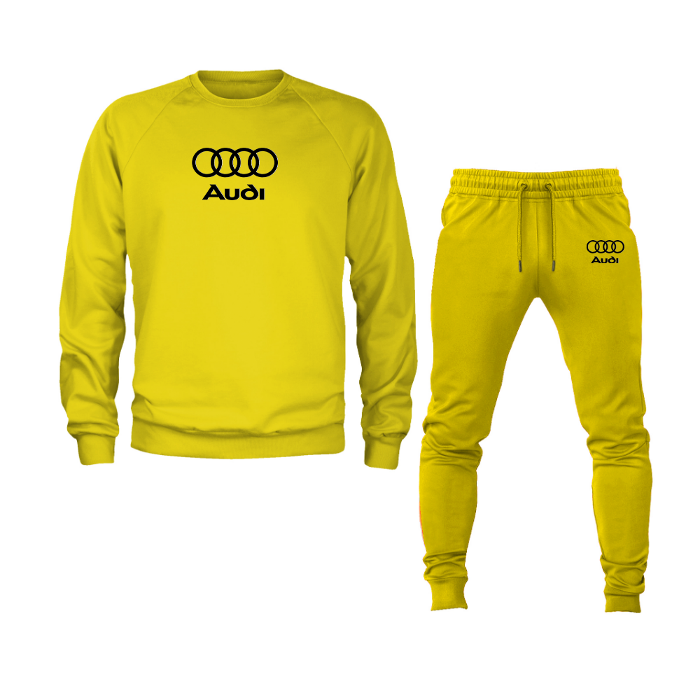 Men's Audi Motorsports Car Crewneck Sweatshirt Joggers Suit