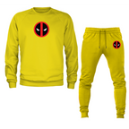 Men's Deadpool Marvel Superhero Crewneck Sweatshirt Joggers Suit