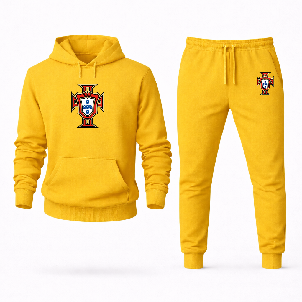 Men's Portugal National Soccer Team Hoodie Joggers Set
