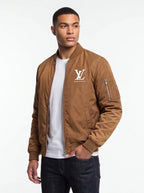 Men's Louis Vuitton Lightweight Bomber Jacket Windbreaker Softshell Varsity Jacket Coat